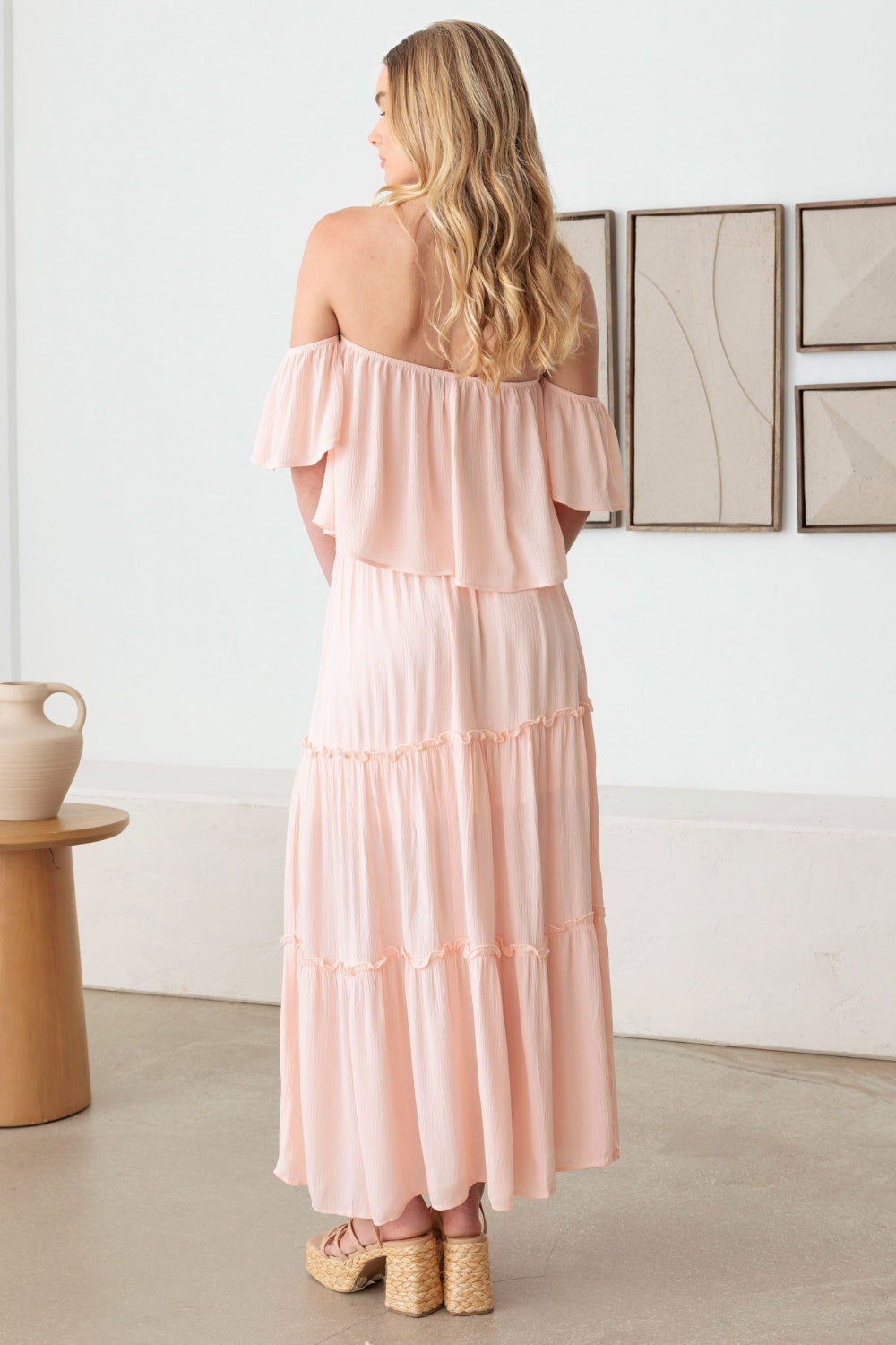 Gilli Frill Off-Shoulder Tiered Dress