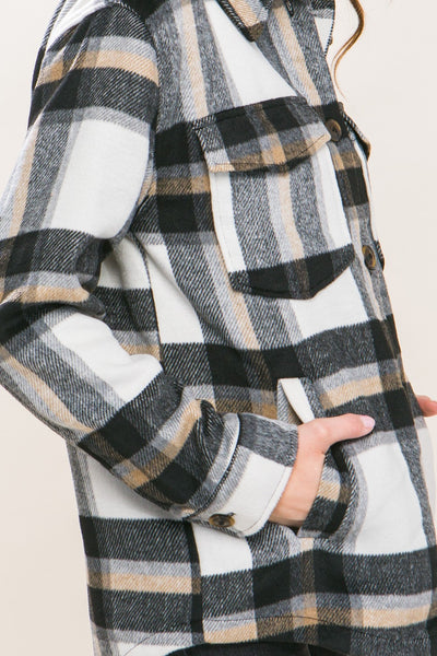 Love Tree Plaid Button Up Shacket🇺🇸Fast Shipping🇺🇸