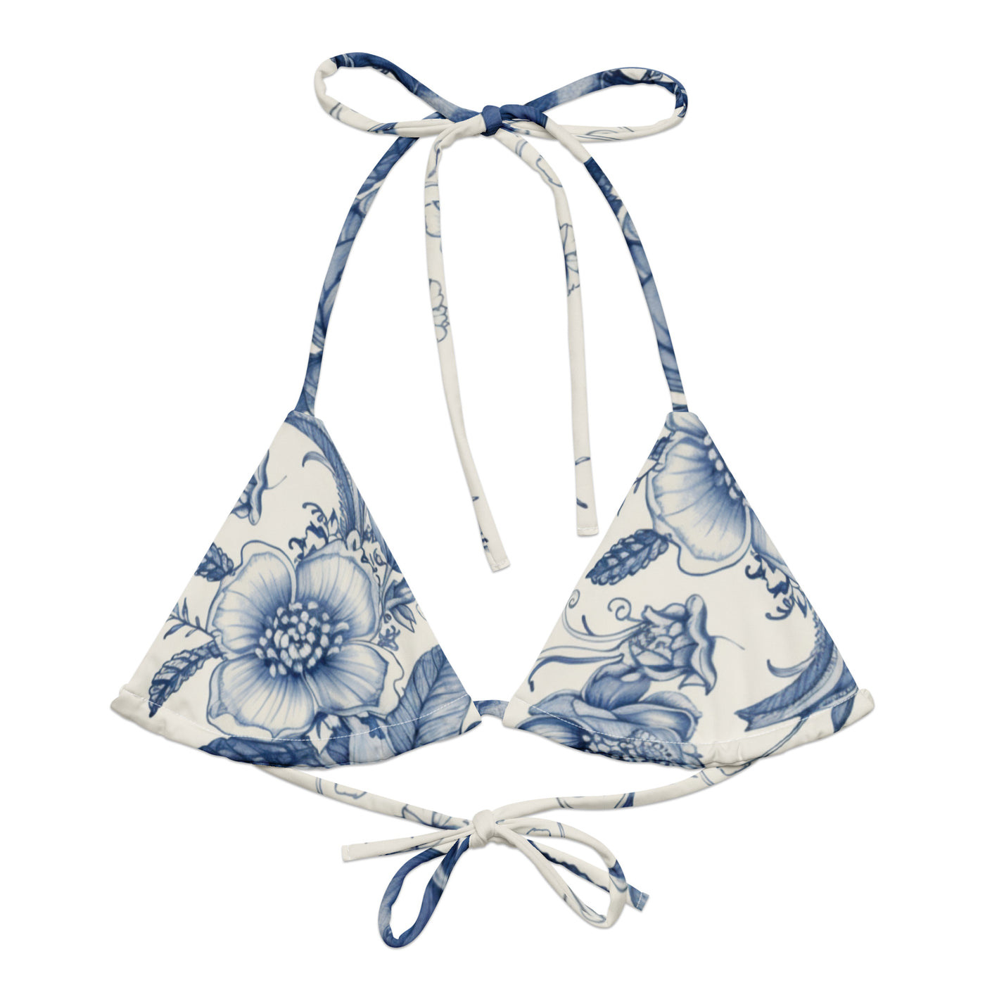 LaLa D&C Nautical recycled string bikini top