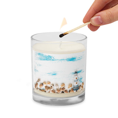 LaLa Home Decor Coastal Glass Jar Soy Wax Candle