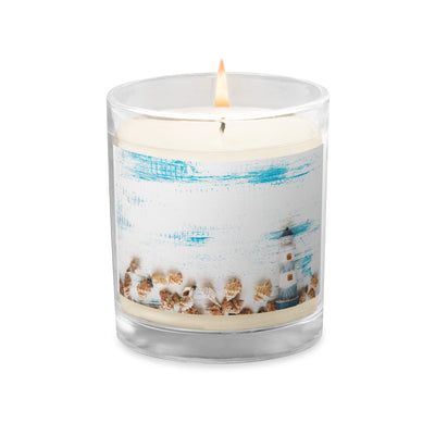 LaLa Home Decor Coastal Glass Jar Soy Wax Candle