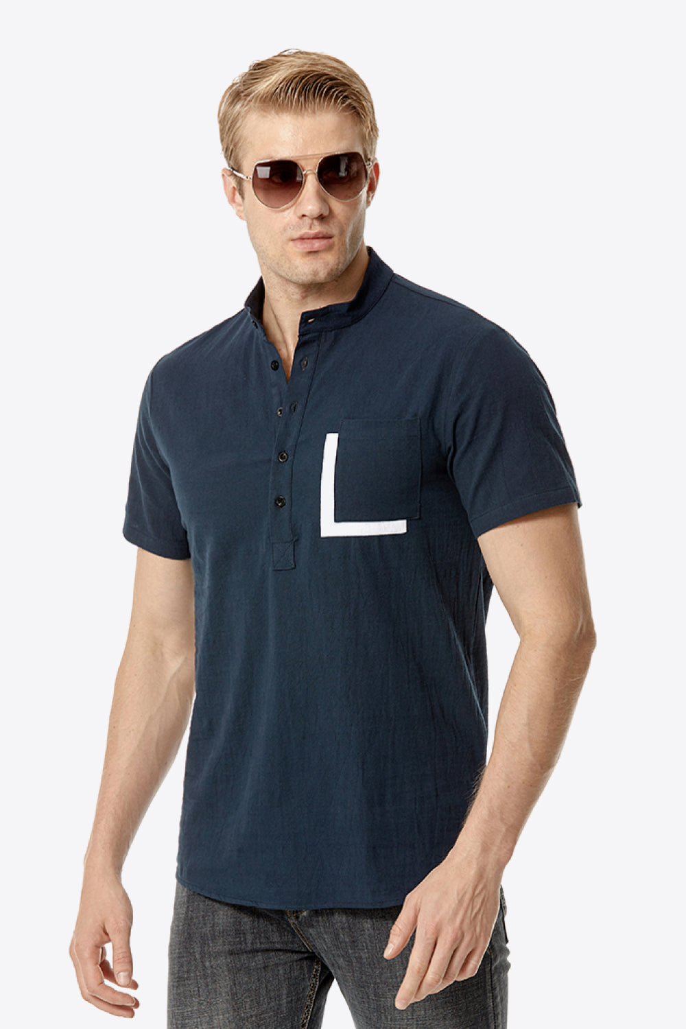 Contrast Short Sleeve Top