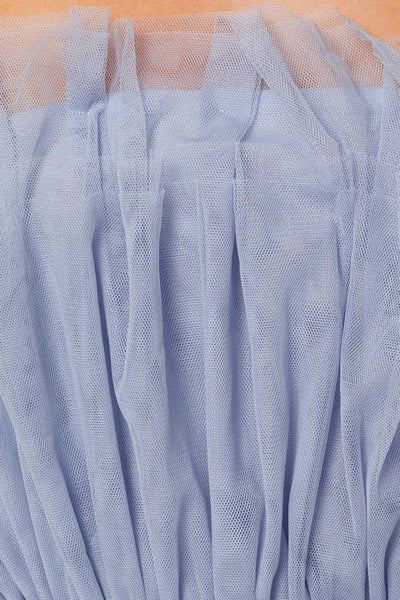 Strapless Layered Mesh Dress