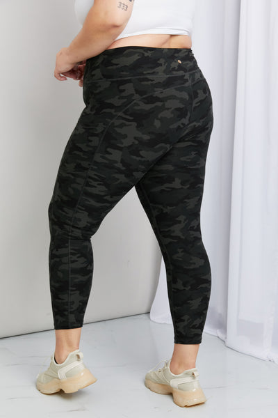 Camouflage Wide Waistband Pocket Leggings