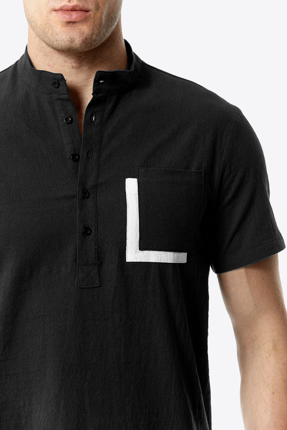Contrast Short Sleeve Top