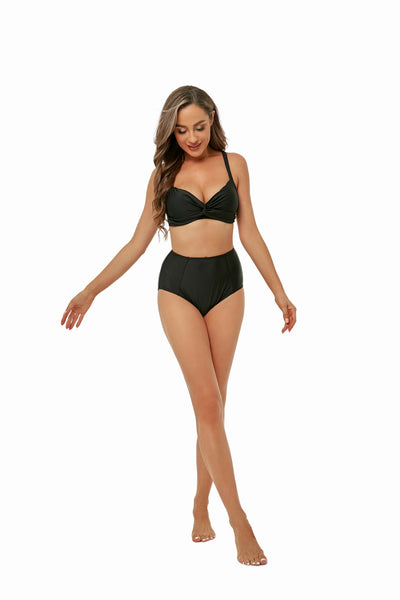 Twisted Adjustable Strap Bikini Set