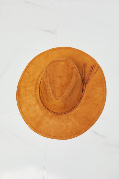 Fame Forever My Moment Suede Fedor Hat in Brown