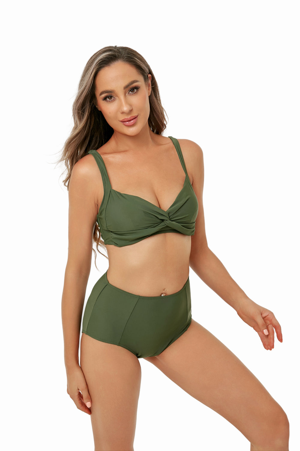 Twisted Adjustable Strap Bikini Set