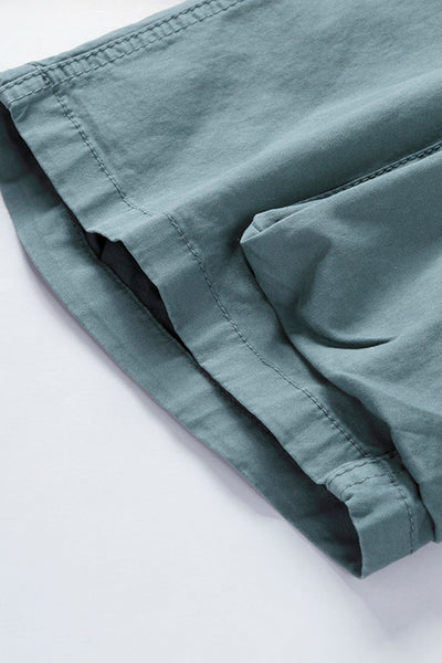 Graphic Drawstring Waist Cargo Shorts