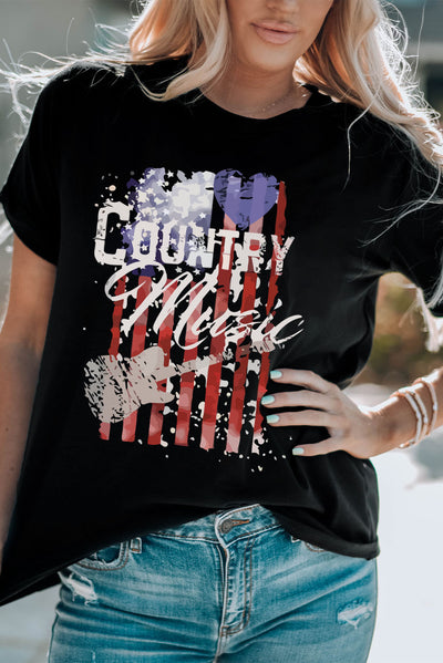 COUNTRY MUSIC Graphic Tee Shirt