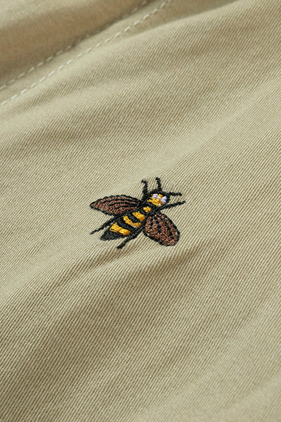 Bee Embroidery Belted Shorts
