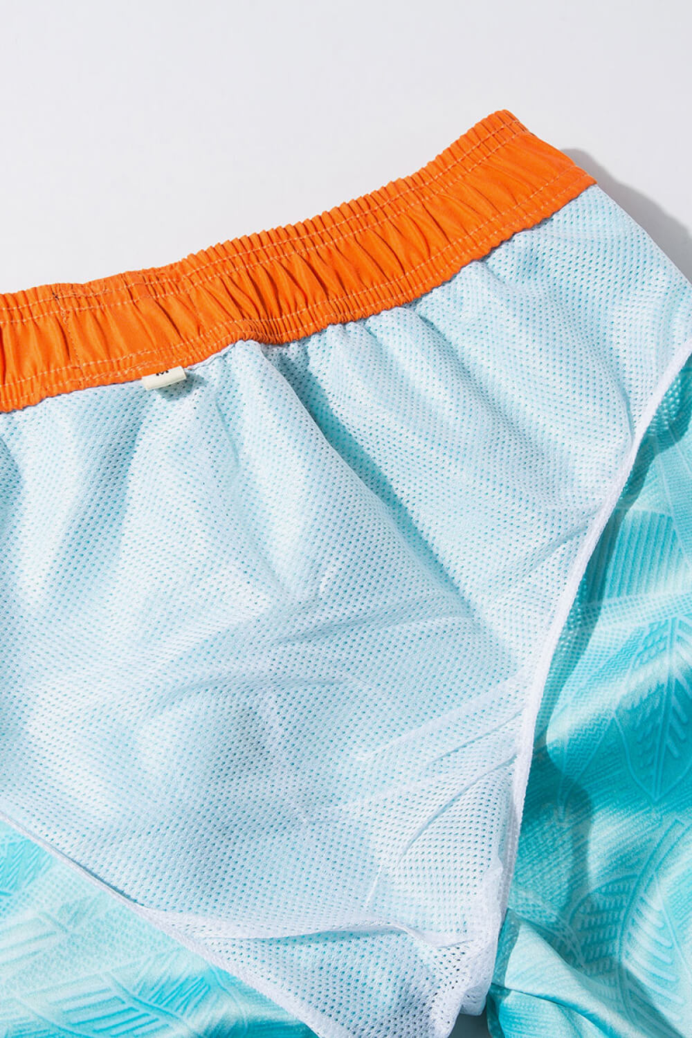 Full Size Printed Contrast Lace-Up Shorts