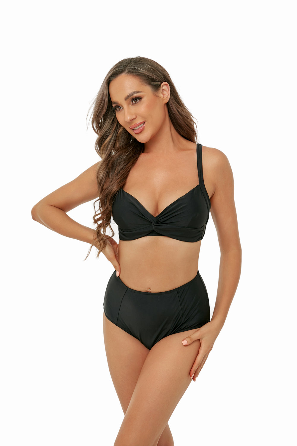 Twisted Adjustable Strap Bikini Set