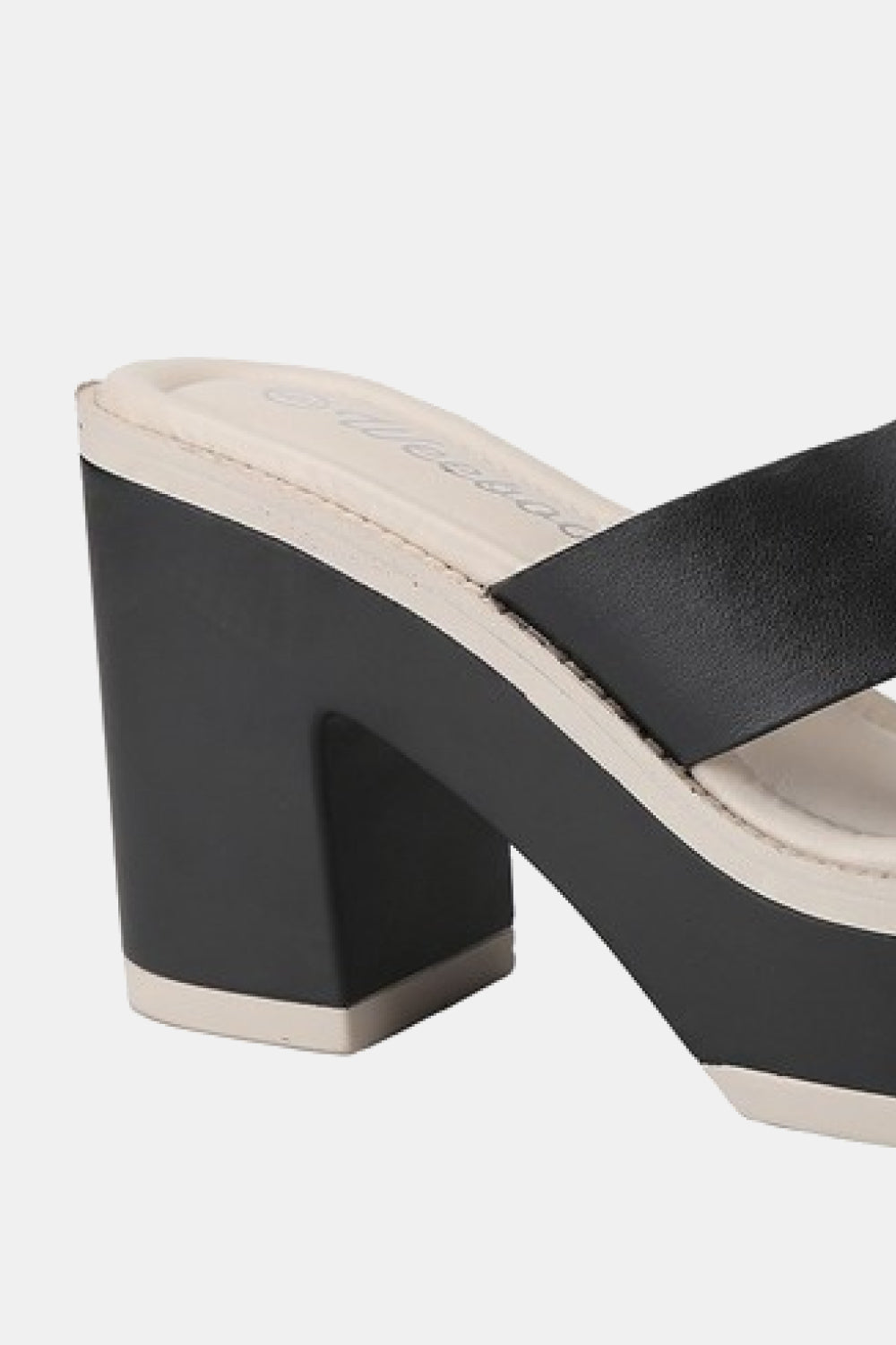 Weeboo Cherish The Moments Contrast Platform Sandals in Black
