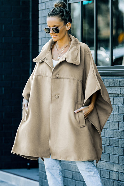 Snap Down Dolman Sleeve Coat