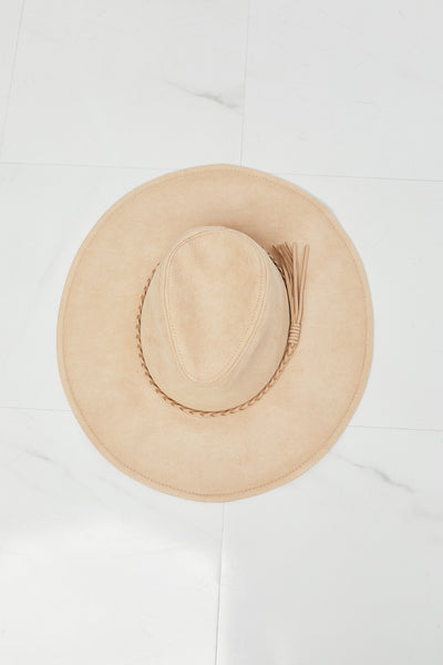 Fame Forever My Moment Suede Fedora Hat in Ivory