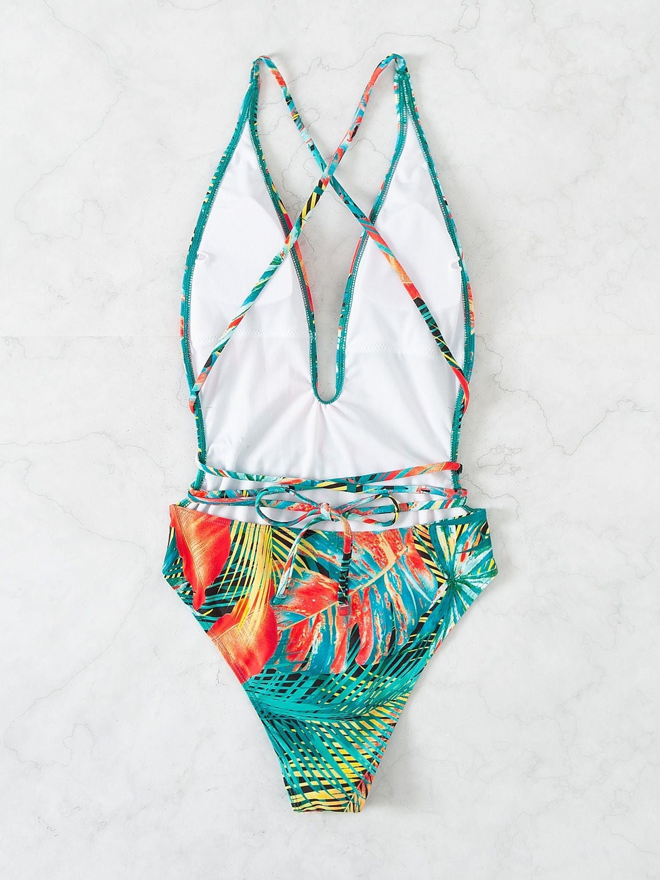 Under The Sun Tropical Print One-Piece Swimsuit