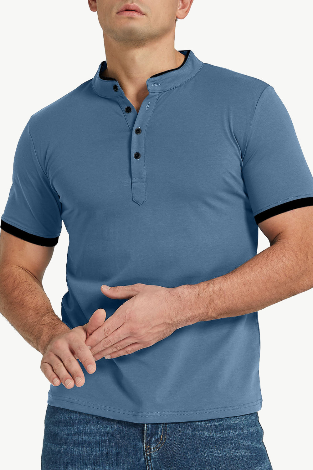Contrast Short Sleeve Tee Shirt