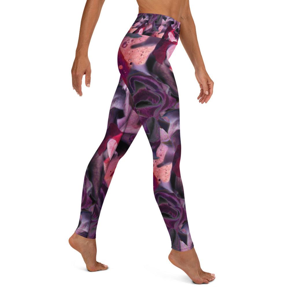 Rose Printed Yoga Leggings - LaLa D&C