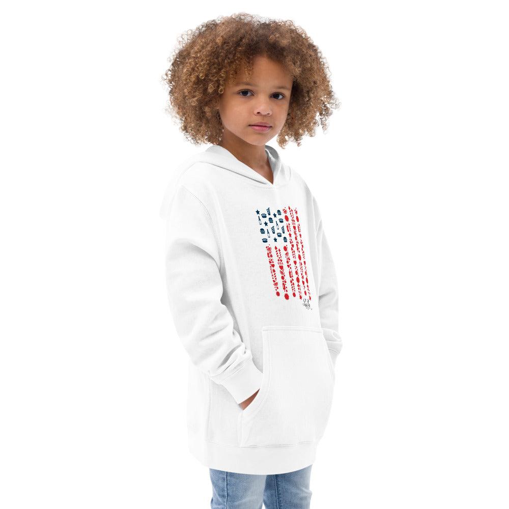LaLa D&C Unisex flag fleece hoodie - LaLa D&C