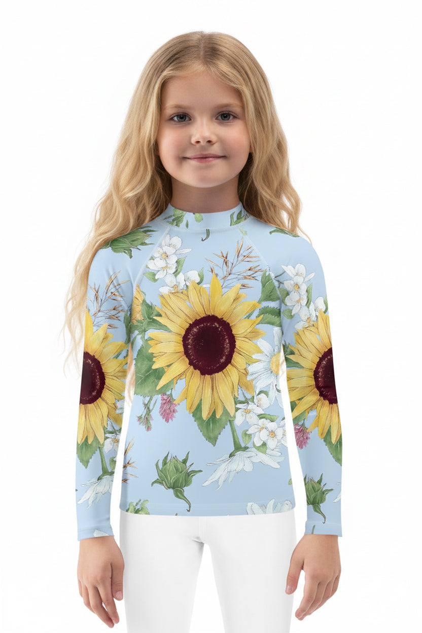 Lala Rasheed Guard Sunflower Kids Rash Guard – LaLa D&C