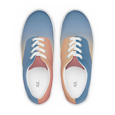 Blue/Orange LaLa D&C Women’s lace-up canvas shoes